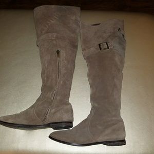 Colin Stuart Taupe Suede OTK boots